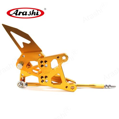 Arashi Version 2.0 Adjustable Rearsets for Honda CB300F CBR300R 2015-2023 ABS include, Gold - color: Gold, size: CB300F CBR300R 2015-2023 ABS include