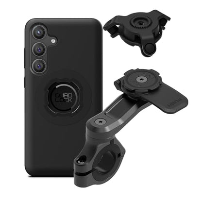Quad Lock Motorcycle Handlebar Mount PRO Kit with Vibration Dampener and MAG Phone Case for Samsung Galaxy S24 Plus - size: Galaxy S24+