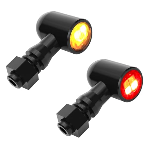 NTHREEAUTO Motorcycle LED Turn Signal Light, Universal Rear Turn Signals Mini Size Brake Tail Light Blinkers Compatible with Harley Honda Kawasaki Suzuki Triumph Yamaha