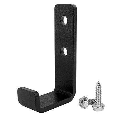 4 Pack 1-5/8" Heavy Duty Steel J Hook, Wall Mount Utility Hook for Garage Hanging, Black, 154 lbs Capacity - size: 1-5/8 Inch