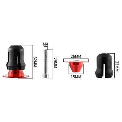 Bicycle Handlebar Bar End Plugs Caps Bike Handlebar Plugs Perfect for Most Bicycles Road Bike Mountain Bike BMX MTB Fixie - color: Red-no logo