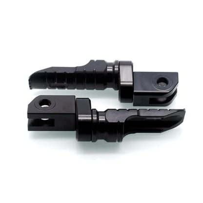 MZS Motorcycle Foot Pegs Front 360° Roating Rider Footpegs Black CNC Compatible with Daytona 675/R, Street Triple R/RS/RX/S, Speed Triple/R/RS/S, Speed Triple 1200 RR/RS, Speed Twin, Trident 660 - size: Daytona 675/R, Street Triple/Triple, Trident 660