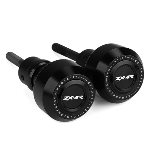 Motorcycle Frame Sliders Crash Bar Protector Compatible with Ninja ZX4R ZX4RR 2023 2024 2025 2026 | No Cut Kits Engine Fairing Guard Falling Protection ZX-4R ZX-4RR Accessories (Black) - color: black