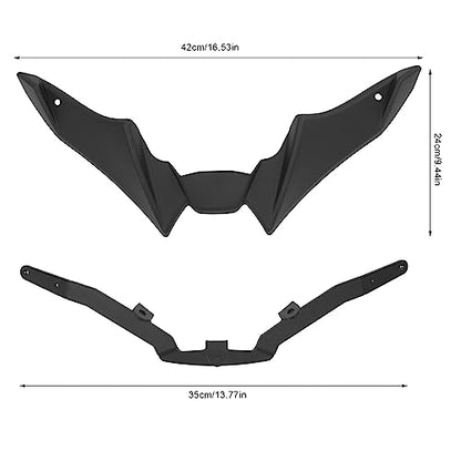 Aramox Front Beak Shockproof Motorcycle Aerodynamic Windshield Wing Cover Front Spoiler Winglet Aerodynamic Wing Kit Fit For MT?09 SP 2021 to 2023 (black) - color: black