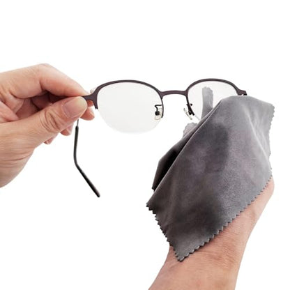 Microfiber Cleaning Cloth-12 Pack (6 Blue+ 6 Green), 7x6 Inches, Individually Wrapped, Reusable, Scratch-Free, Streak-Free,Lint-Free Bulk Wipes for Glasses,Eyeglass, Phone Screen, Cameras Lens