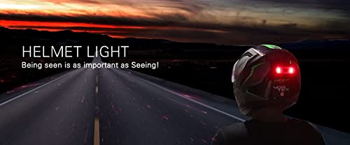 LED Motorcycle Helmet Light, Bike Bicycle Rear Red Safety Light, Helmet Light, Warning Tail Lights, Helmet Light for Night Riding with USB Chargeable Cable Small - style: Helmet Light- Version 1