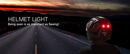 LED Motorcycle Helmet Light, Bike Bicycle Rear Red Safety Light, Helmet Light, Warning Tail Lights, Helmet Light for Night Riding with USB Chargeable Cable Small - style: Helmet Light- Version 1