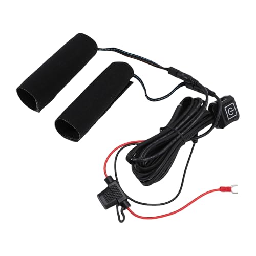 Zunate Heated Grips Cover with 3 Adjustable Heat Settings, Rapid Heating Motorcycle ATV Handlebar Sleeve for Cold Weather with IP67 Rating Control