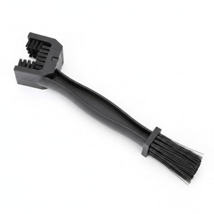 Bicycle Chain Cleaning Brush, Double-Headed Drivetrain Scrubber for Bike and Motorcycle Maintenance, PP Plastic Tool for Grease and Grime Removal (1 PC) - color: Black