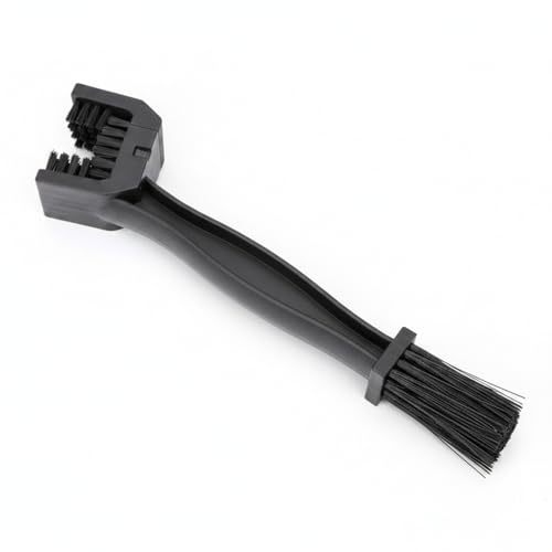 Double-Headed Bike Chain Brush - Durable PP Plastic Drivetrain Tool for Bicycle & Motorcycle Care - color: Black