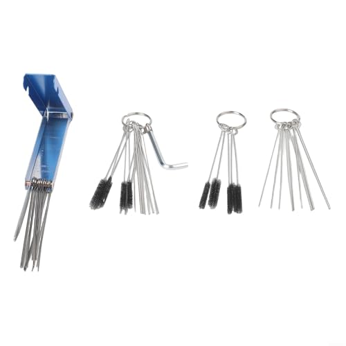 4-Pack Carburetor Cleaning Brush Kit, Stainless Steel Needle Tool for Cars Motorcycles ATVs Chainsaws Welding Machines, Engine Maintenance Set