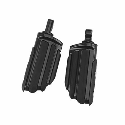 Motorcycle Highway Pegs Passenger Footpegs 10 mm Pilot Male Mount Foot Rest Pedal Fit Harley Touring Street Glide Road King Road Electra Glide Sportster Dyna Softail(Gloss Black) - style: Style-D-Gloss Black