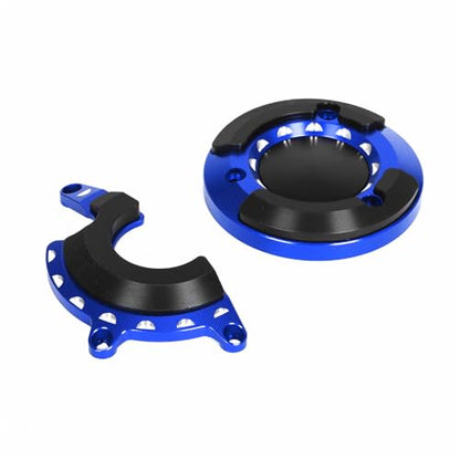 Monkey125 Left Right Engine Cover Protector Slider Compatible with Monkey 125 2022-2024 JB03 3D CNC Motorcycle Engine Crankcase Guard (Blue) - color: Blue