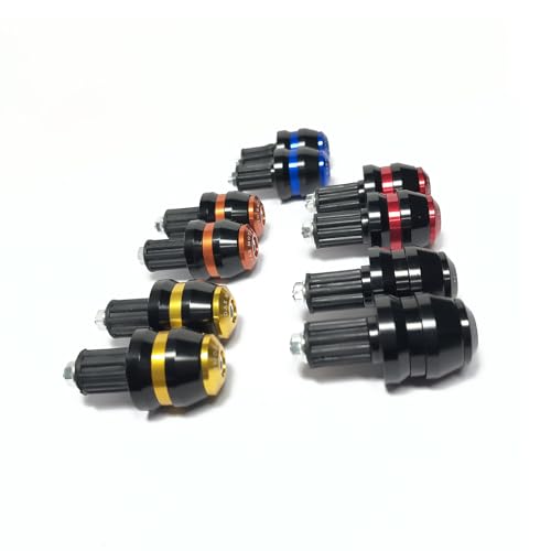 22mm 7/8'' Motorcycle Bar End Plug Sliders Universal Handlebar Grips Bar Ends Caps replacement for Honda Yamaha Suziku Kawasaki BMW Motorbike Dirt Bike(Black) - color: Black