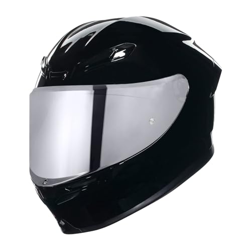 K6 Helmet Shield Visor Replacement Face Shield Compatible with K6 K6S Motorcycle Helmet Accessories (Chrome Silver) - color: Chrome Silver