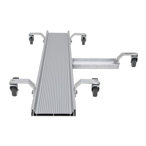 Black Widow Pro Motorcycle Dolly Strong Lightweight Aluminum 1,500 lb. Weight Capacity Fully Adjustable Kickstand Plate Locking Casters