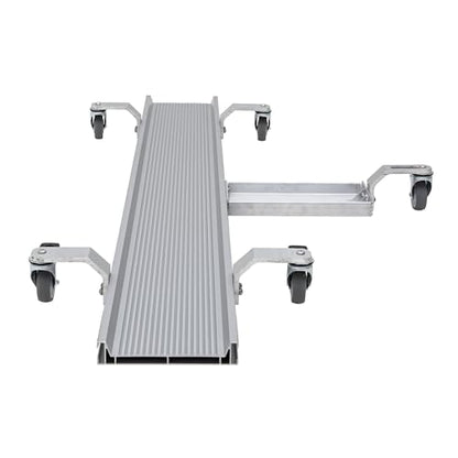 Black Widow Pro Motorcycle Dolly Strong Lightweight Aluminum 1,500 lb. Weight Capacity Fully Adjustable Kickstand Plate Locking Casters