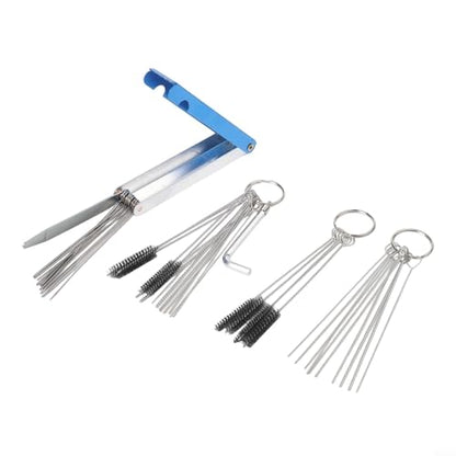 4-Pack Carburetor Cleaning Brush Kit, Stainless Steel Needle Tool for Cars Motorcycles ATVs Chainsaws Welding Machines, Engine Maintenance Set