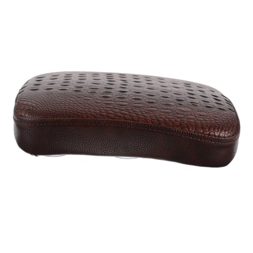 Mikinona Motorcycle Rear Seat Vintage Pu Leather Passenger Pad for Motorcycles and Brown Backrest Replacement