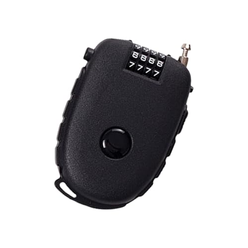 Compacts Light Weight Cable with Steel Wire Simple Installation for Motorcycle Helmets Gym Lockers Compacts Travel Combination Bike - color: Black