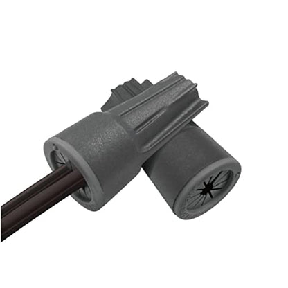 GKOLED 30PCS AWG #22-8 Waterproof Wire Connectors, Silicone Filled Outdoor Electrical Screw Terminals, Wire Splice Connector for LED Landscape Lighting, Patio and Deck Lighting, Dark Gray - size: Large