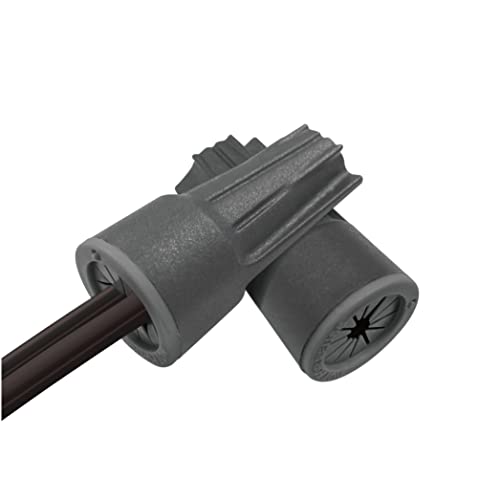 GKOLED 30PCS AWG #22-8 Waterproof Wire Connectors, Silicone Filled Outdoor Electrical Screw Terminals, Wire Splice Connector for LED Landscape Lighting, Patio and Deck Lighting, Dark Gray - size: Large
