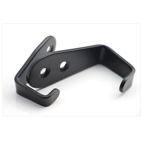 Coat Hooks Black, 6 Pack Jacket Hooks Wall Mounted Stainless Steel Single Robes Hook Heavy Duty, Large L Metal Hook for Entryway Kitchen Bedroom Bathroom Office Toilet - color: Black