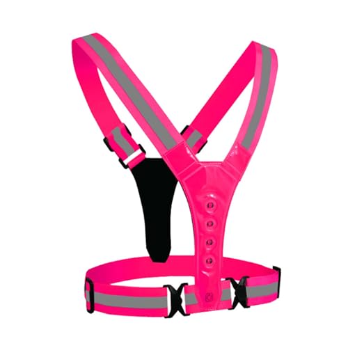 Warning Vest with LED Lights Providing Enhanced in Dark Conditions for Runners and Riders Cyclists Runner Clothing - color: A