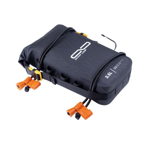 Giant Loop Fender Bag + Number Plate Bag, 3.5 liters of Packable Volume Waterproof Storage Pouch for Essential Items, Ideal for Enduro, Dirt Bike, Snowbike (Black) - color: Black