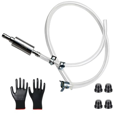 Brake Bleeder Hose Kit One Way Check Valve with Metal Clips for Cars Motorcycles Clutch Universal Flexible Bleeding Tool