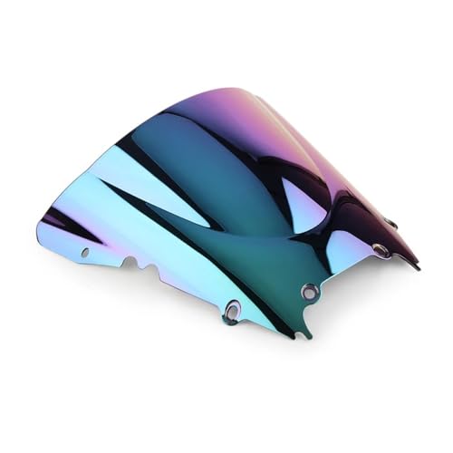 Windshield Screen YZF-R6 1998-2002 Motorcycle Double Bubble Windshield Windproof ABS Windscreen for Yam&aha YZF R6 600 1998 1999 2000 2001 2002 - color: Deep-Iridium