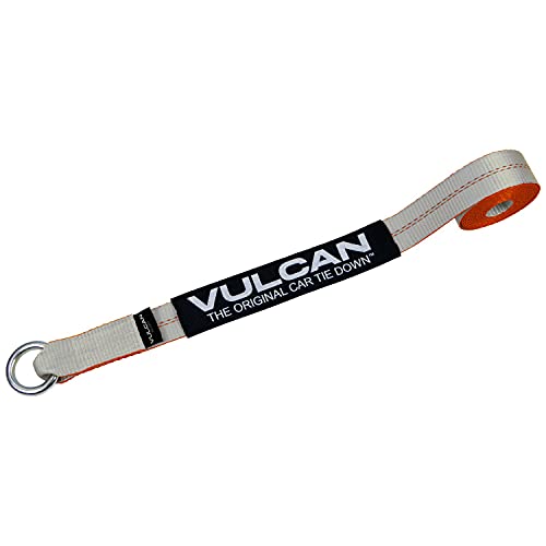 VULCAN Wheel Dolly Tire Harness with Universal O-Ring - Lasso Style - 2 Inch x 96 Inch - 4 Pack - Silver Series - 3,300 Pound Safe Working Load- Straps Only - Ratchets Sold Separately - color: Silver Series