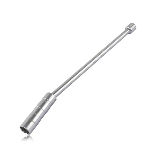 Salior 14mm Extend Spark Plug Socket,Thin Wall 12 Points 3/8" Drive Spark Plug Removal Tool Compatible with BMW Nissan More Car,Steel Magnetic Spark Plug Socket Set Car Tools (14mm Extend)