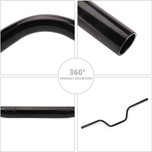 AnXin Motorcycle 7/8" Drag Handlebars High-Rise Tracker Handle Bars Universal For Sportster XL 883 1200 Cruiser Bobber Custom Chopper Softail Dyna Tour Glide Road CG125 Black - color: black
