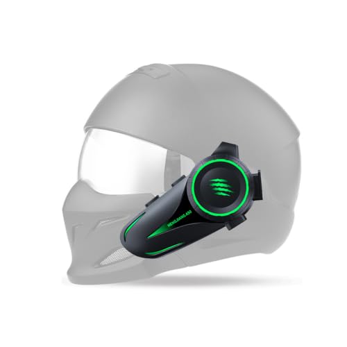 Sanpyl Bluetooth Motorcycle Helmet Headset, Wireless Helmet Headphones with AI Noise Canceling Mic, RGB Lights, 30H Playtime, for Riding
