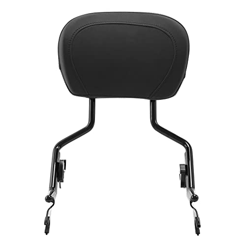 Black Detachable Sissy Bar Upright Passenger Backrest Pad & Luggage Rack For Harley Touring Road King Street Glide Road Glide 2009-2025 - color: Black #2