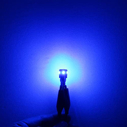PHINLION 194 LED Light Bulb Blue Super Bright 168 2825 W5W T10 Wedge 6-SMD 3030 Chipsets LED Replacement Bulbs for Car Interior Map Dome Parking Door Courtesy License Plate Lights - color: Blue