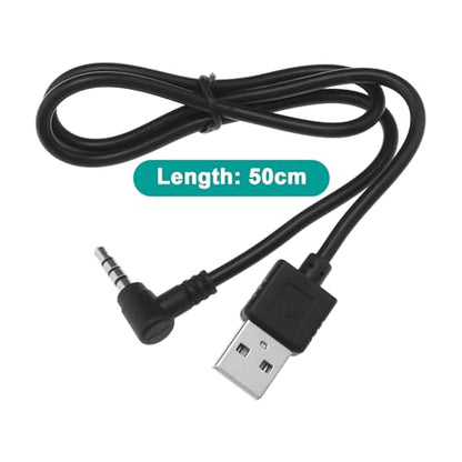 50cm USB to 3.5mm Motorcycle Helmet Charging Cable for V6/V4 Bluetooth Intercoms