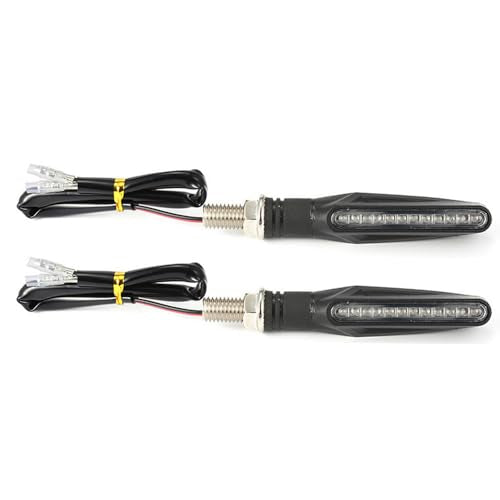 Motorcycle Blinkers Indicator Turn Signal Amber Flowing Sequential Universal Lamp (Pack of 2) - size: 2pcs plastic casing 335 blinkers