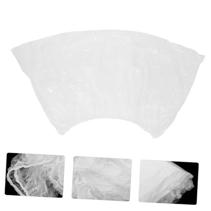 Disposable Waterproof Motorcycle Cover 4-Pack Clear Plastic Bike Protective Covers for Outdoor All-Weather Use 90.55X47.24X19.68In - size: L