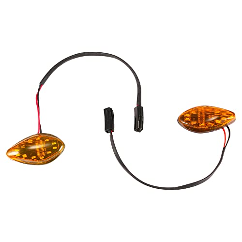 LED Front Flush Mount Turn Signal Light Brake Blinker Indicator Market Lamp for Honda Grom 2014-2018 -Smoke Lens (Pack of 2) (Amber Len) - color: Amber Len