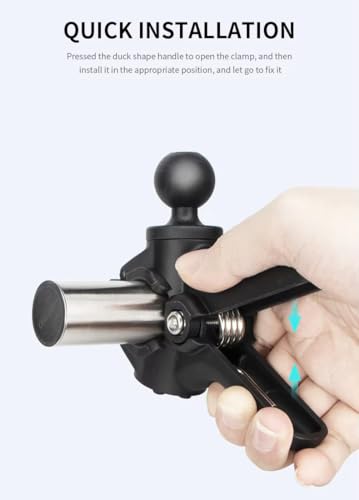 Strg Phone Mount with Clamp Base for Rails 0.85 to 1.55" in Diameter, Universal Handlebar & Rail Phone Mount for Motorcycles, Bikes, Kayaks & Bars - size: Clamp Base for 22 to 40mm Rails