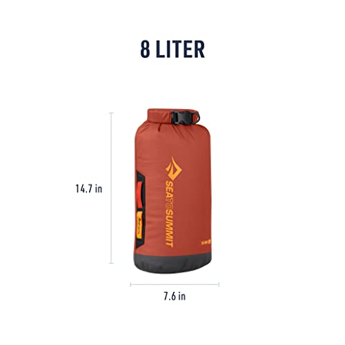 Sea to Summit Big River Dry Bag, Heavy-Duty Dry Storage, 8 Liter, Picante Red - color: Picante Red, style: 8 Liter