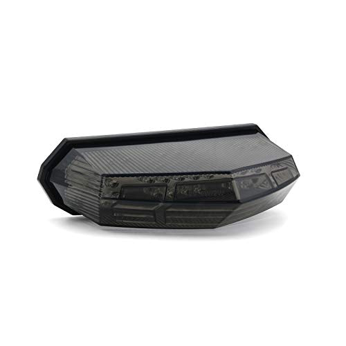 Universal Smoked Integrated Motorcycle 25 LED Tail Light With Turn Signal Function For Dirt Bike Buggy Chooper Cruiser ATV(smoke) - color: smoke