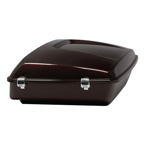 TCT-MOTORPARTS Chopped Luggage Kit w/Backrest Pad Two-Up Mounting Rack Fit for Harley Street Glide Special 2018 Twisted Cherry Touring 2014-2024 - color: Twisted Cherry Chopped Pack #1