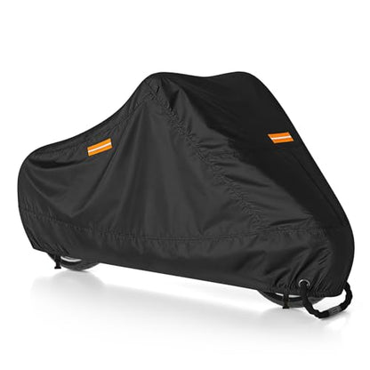 300D Motorcycle Cover Waterproof Outdoor, 96.5 inch Fits for Harley Davidson Sportster Iron 883/1200, Forty-Eight, Nightster, Nightster Special, Street 500/750, Honda Rebel 300/500/1100, Black - size: 96.5 inch