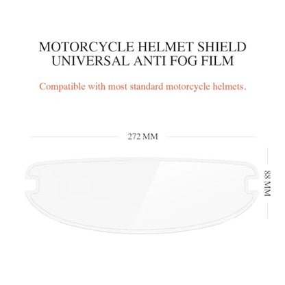Full Face Helmet Shield Anti Fog Film for Motorcycle Helmet Visor Insert Fog-Resistant 3.46" x 10.7" | Fog Free Clear Visor for Safe Riding in Humid Cold Weather,Long-Term Effects,Self Adhesive Edge Banding - size: Super Clear - Over 90 Seconds