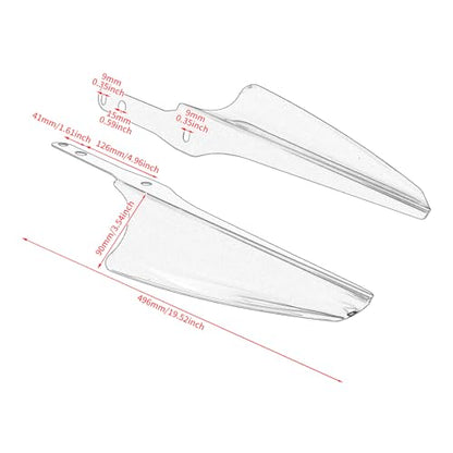 Front Fork Mount Wind Deflectors Windshield Fit for Harley Touring Street Glide Electra Glide Road King CVO FLHT FLHR FLHX 1995-2023 Black