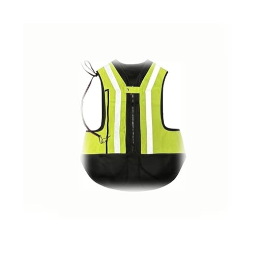 Reflective Motorcycle Airbag Vest Automatic/Manual Inflatable Jacket For Riding, Cycling, Horse Protection - color: Green, size: Large