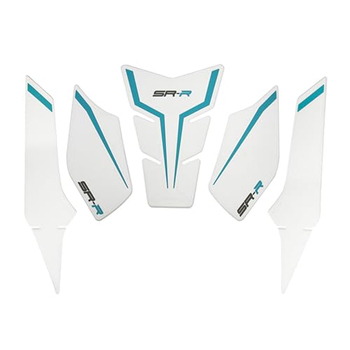 NIGHT CAT Motorcycle Tank Pad,Motorcycle Fuel Tank Protector,Gas Tank Decals Compatible With CFMOTO 675SR CF MOTO SR675 675 SR(White 5pcs) - color: White 5pcs